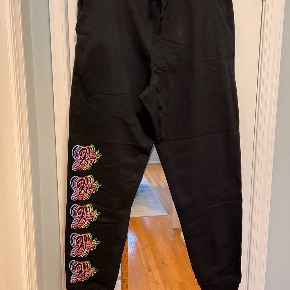 JoJo Siwa Black Track Pants with Colorful Logo